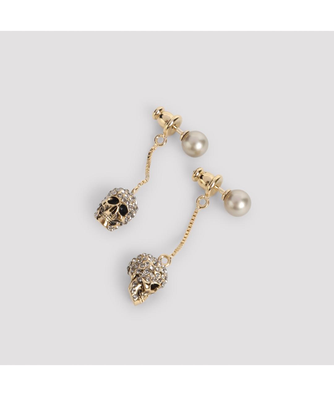 ALEXANDER MCQUEEN Золотые металлические серьги, фото 3