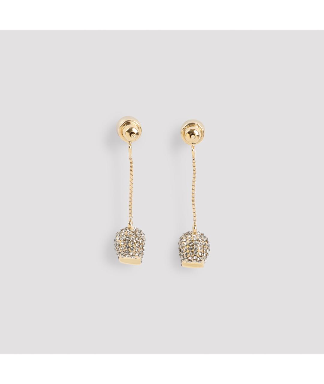 ALEXANDER MCQUEEN Золотые металлические серьги, фото 2