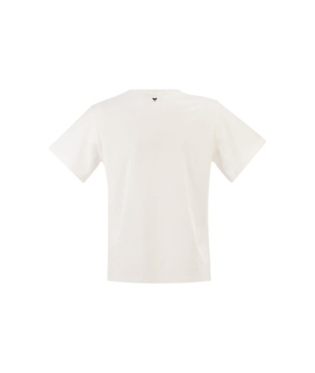 WEEKEND MAX MARA Белая хлопковая футболка, фото 2