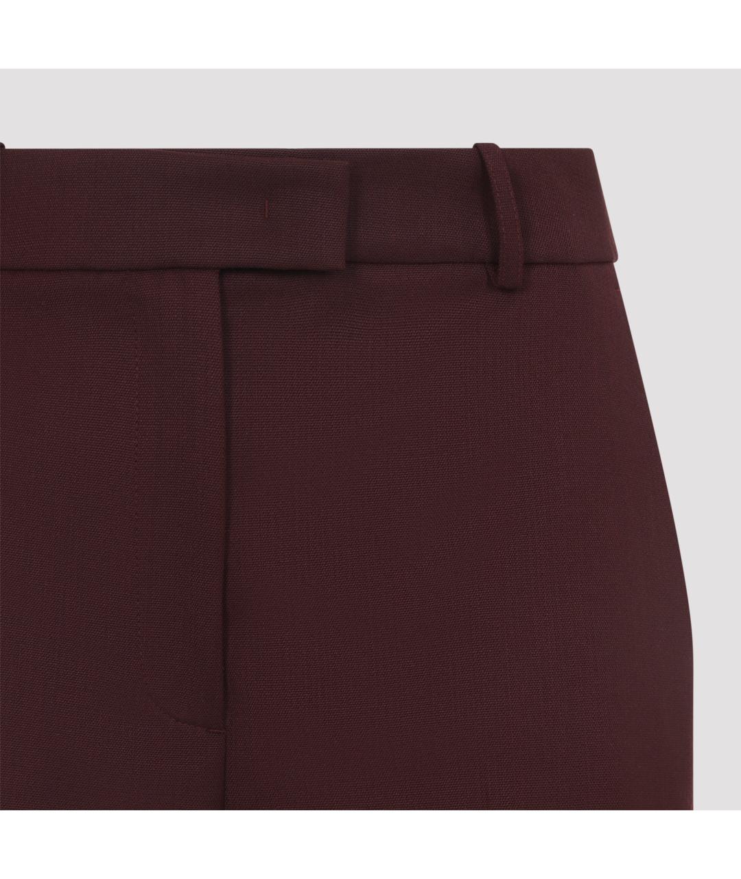 THE FRANKIE SHOP Красные полиэстеровые прямые брюки, фото 3