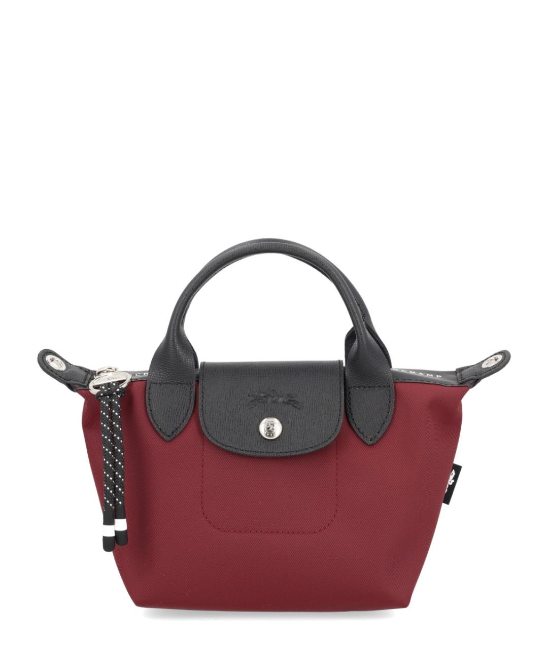 LONGCHAMP Бордовая синтетическая сумка на плечо, фото 1