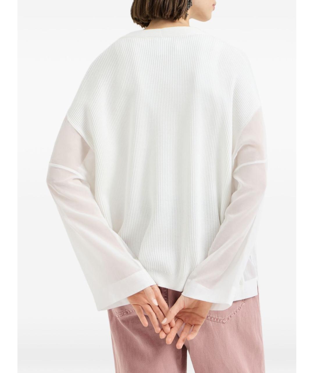 BRUNELLO CUCINELLI Белый хлопковый кардиган, фото 2