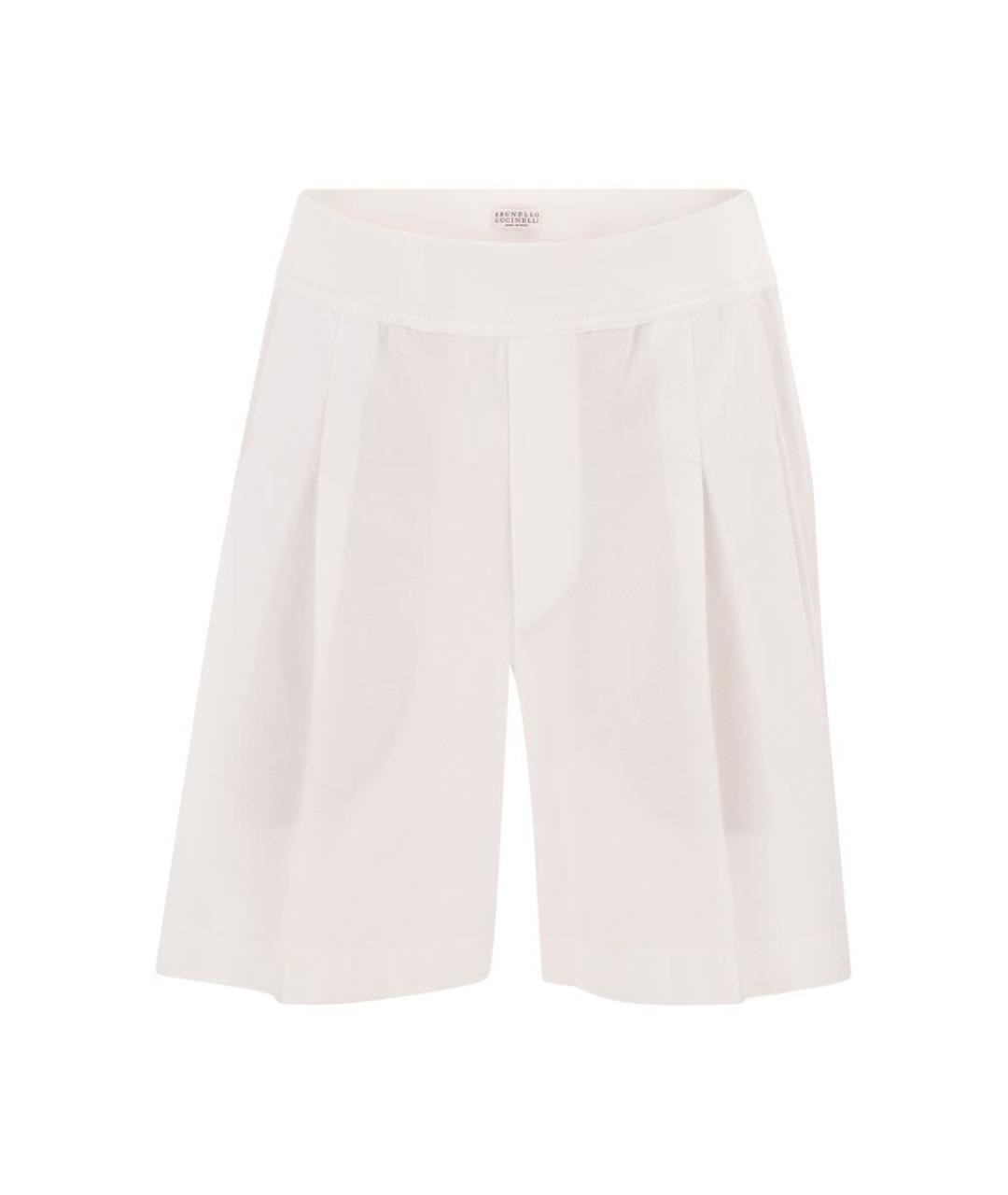 BRUNELLO CUCINELLI Белые хлопковые шорты, фото 1
