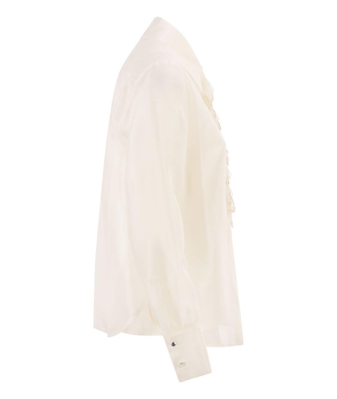 MAX MARA Белая шелковая рубашка, фото 3