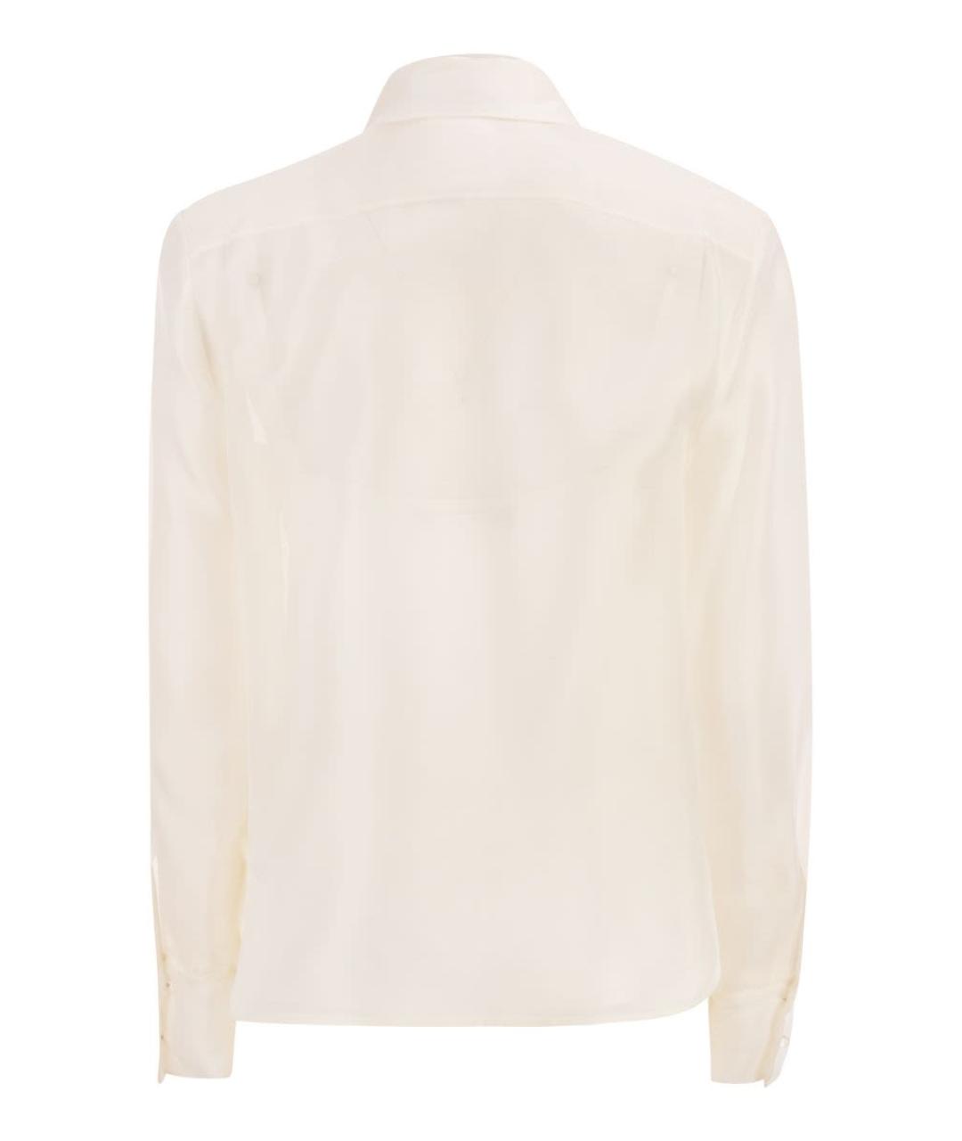 MAX MARA Белая шелковая рубашка, фото 2