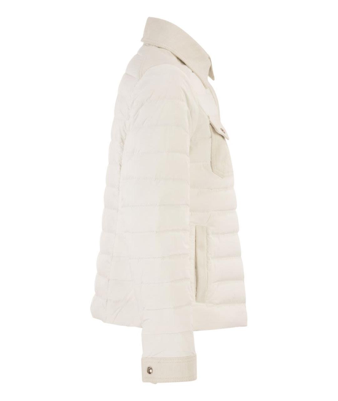 MOORER Белая полиамидовая куртка, фото 3