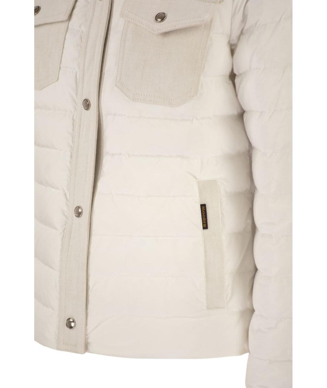 MOORER Белая полиамидовая куртка, фото 4