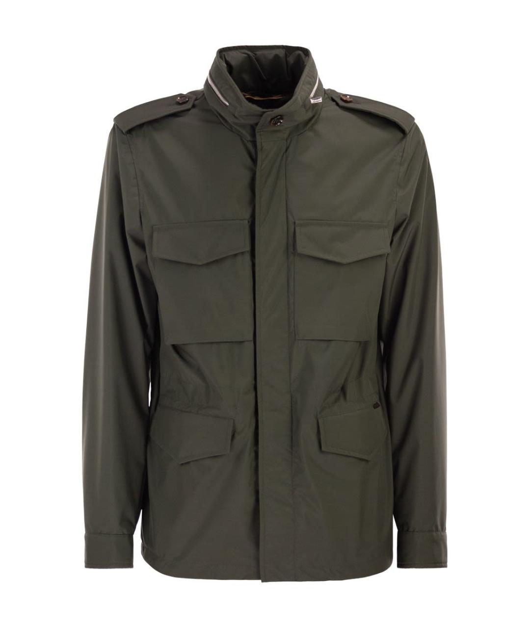 MOORER Зеленая полиэстеровая куртка, фото 1