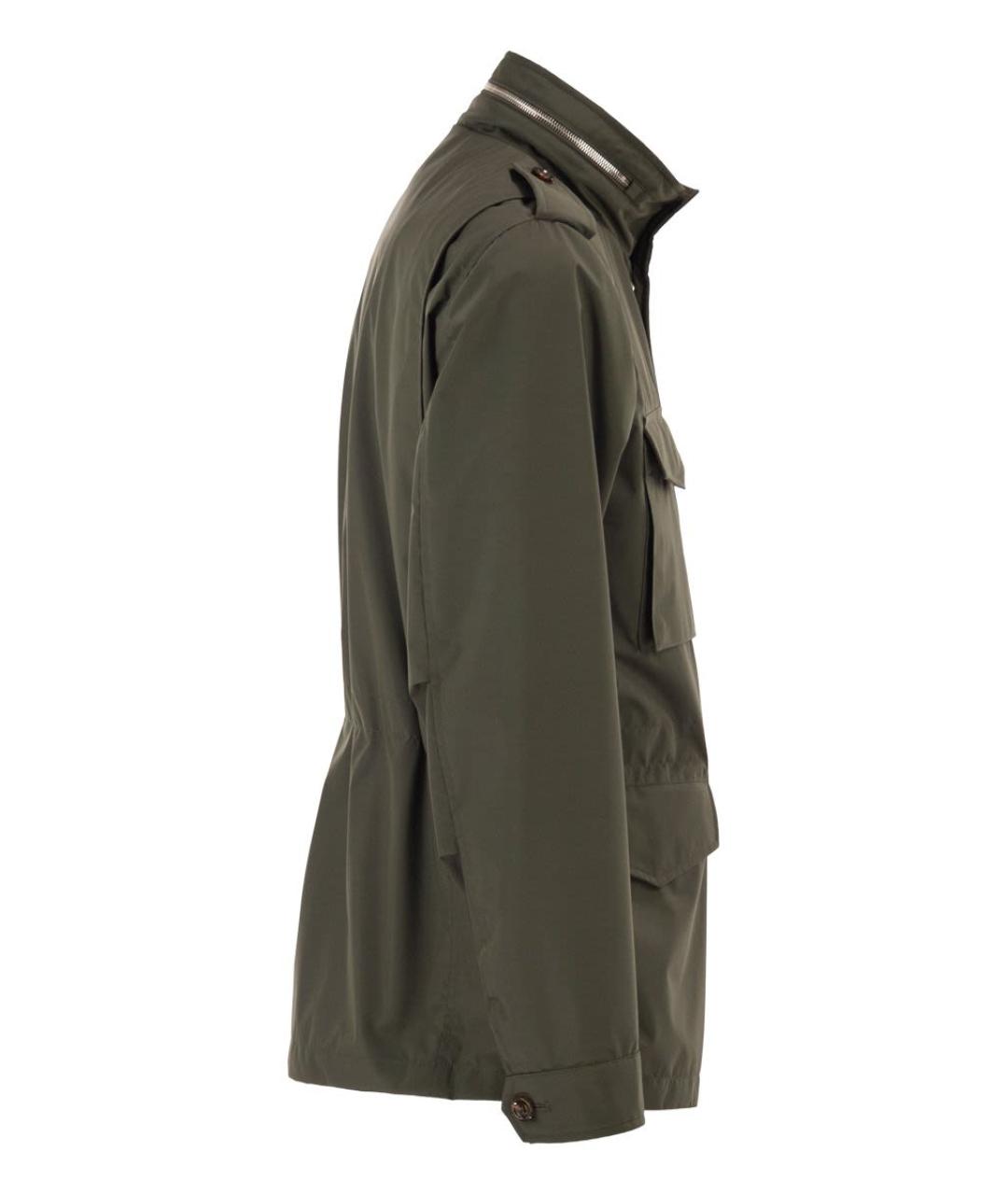 MOORER Зеленая полиэстеровая куртка, фото 3