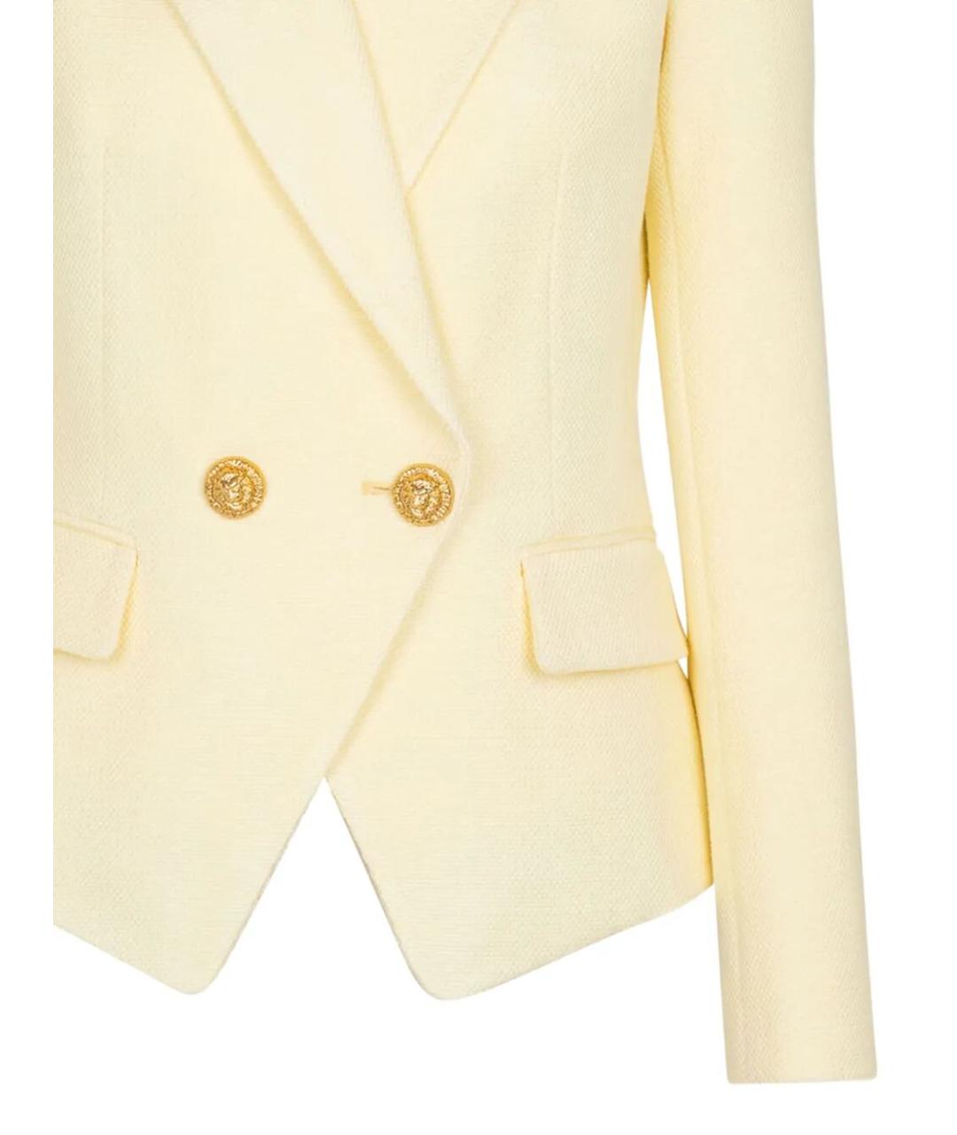 BALMAIN Желтый вискозный жакет/пиджак, фото 2