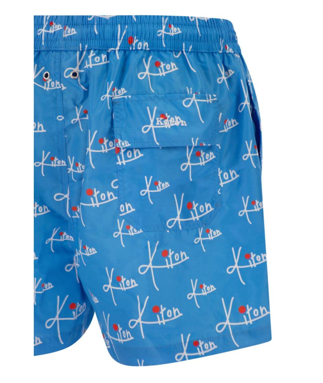 KITON Голубые полиэстеровые плавки, фото 4