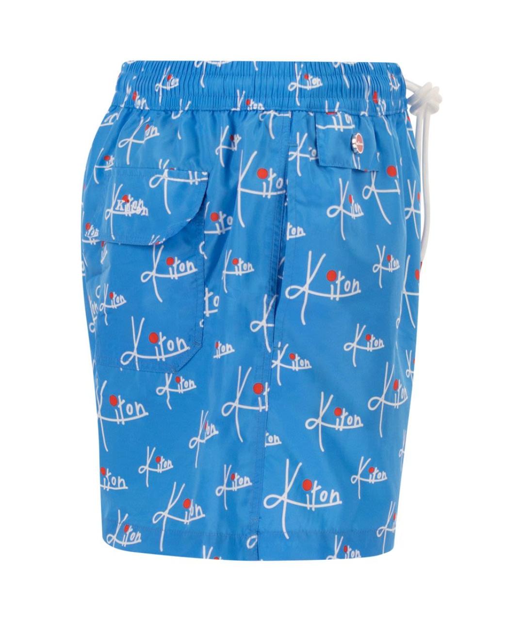 KITON Голубые полиэстеровые плавки, фото 3