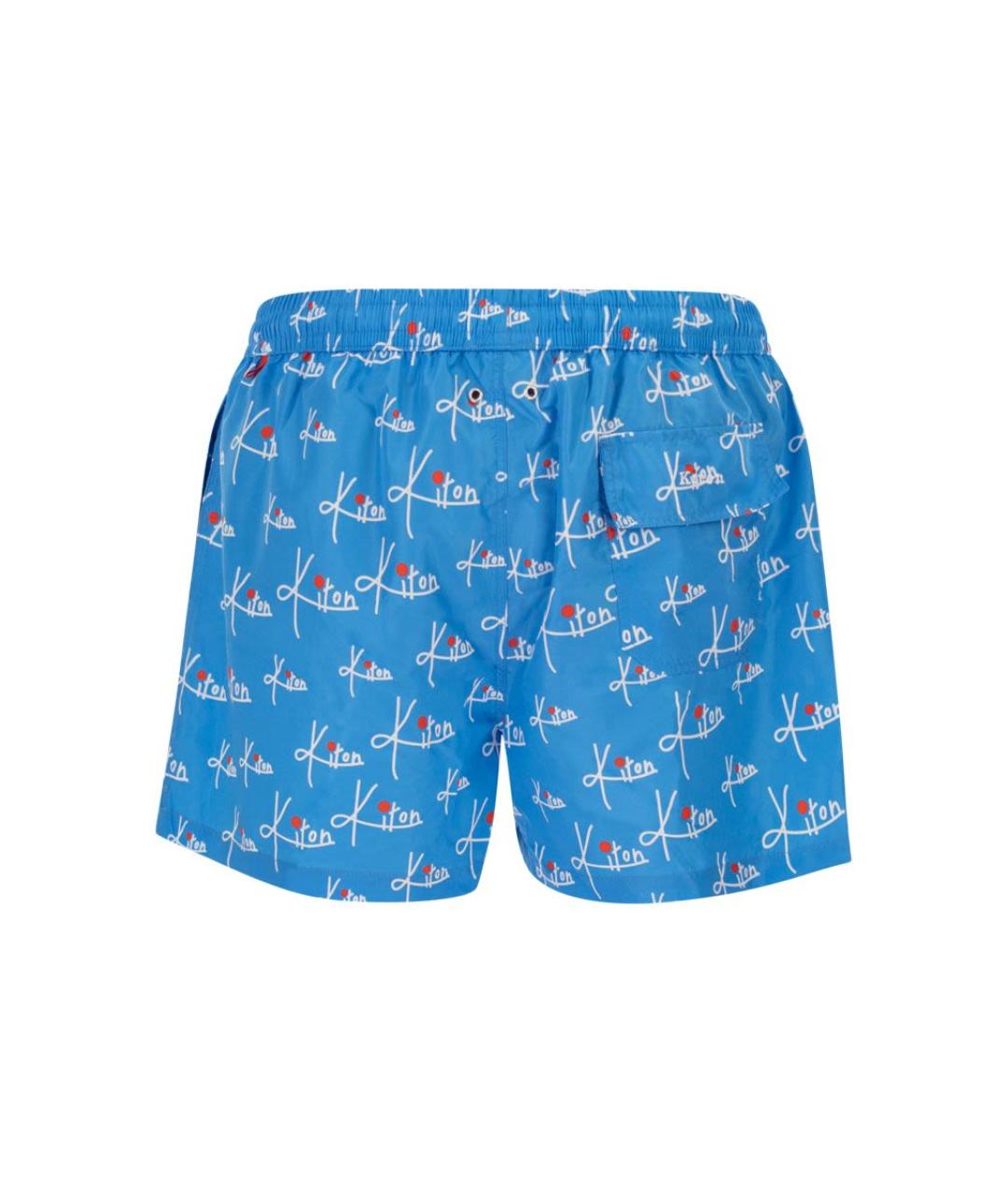 KITON Голубые полиэстеровые плавки, фото 2