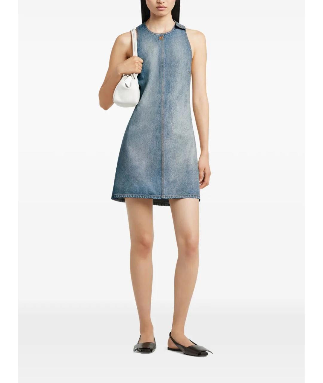 COURREGES Синее хлопковое повседневное платье, фото 5