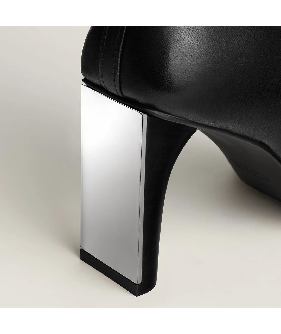 HERMES Черные кожаные сапоги, фото 7