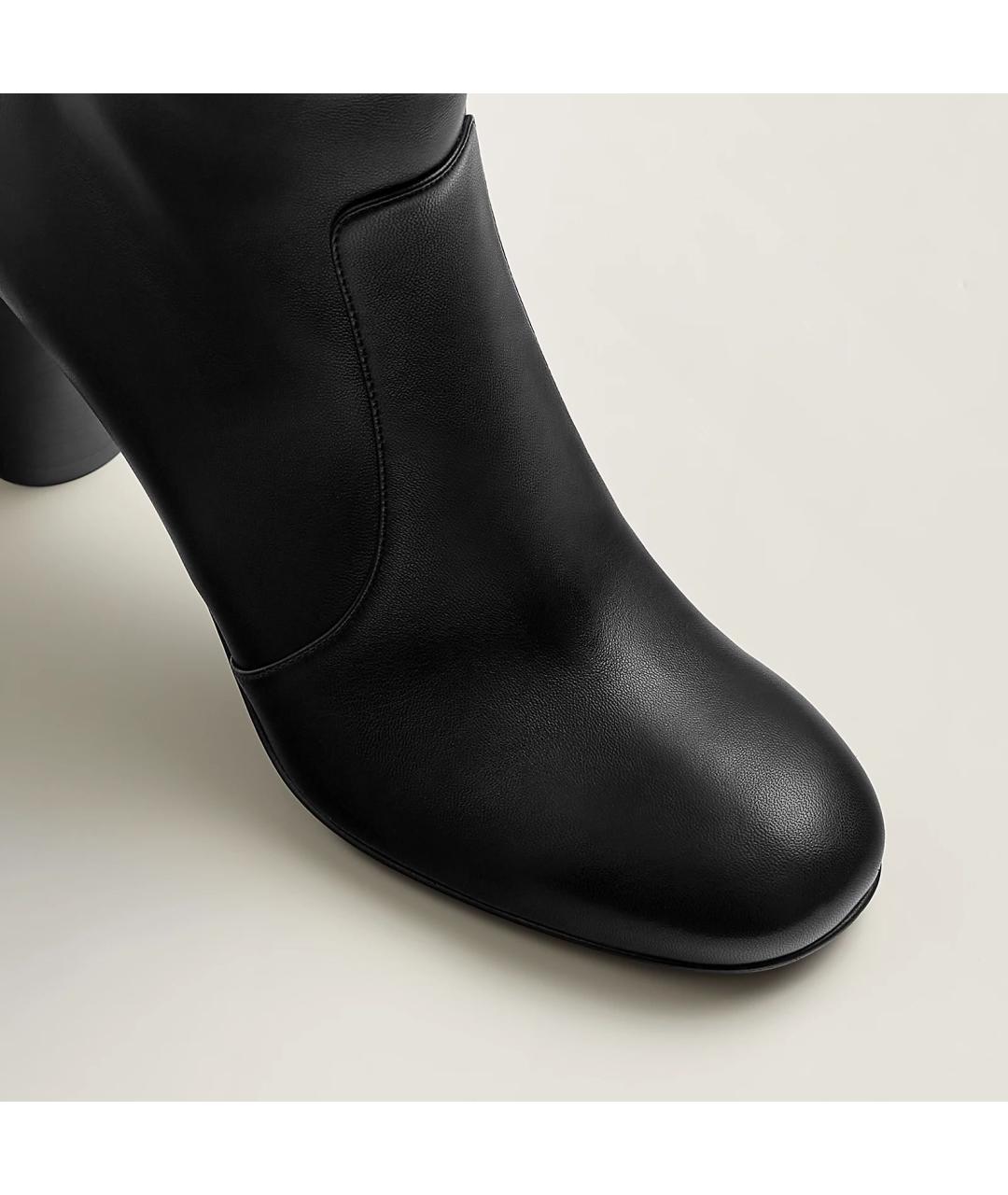 HERMES Черные кожаные сапоги, фото 3