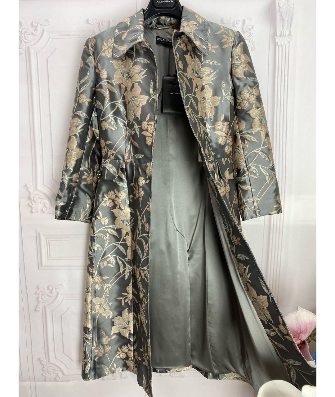 DOLCE&GABBANA Мульти шелковое пальто, фото 8