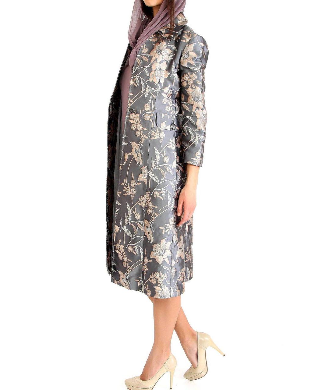 DOLCE&GABBANA Мульти шелковое пальто, фото 7