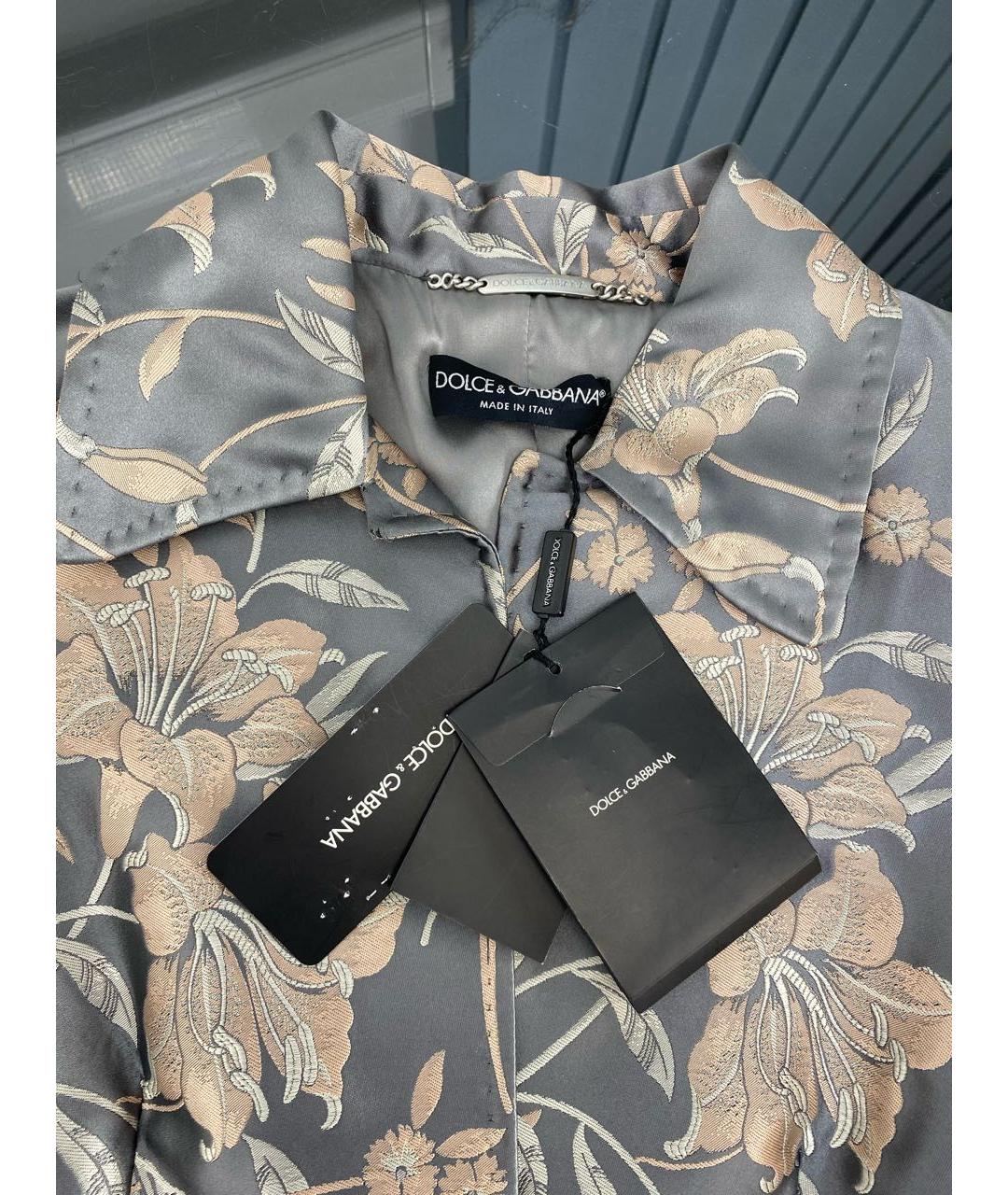 DOLCE&GABBANA Мульти шелковое пальто, фото 3