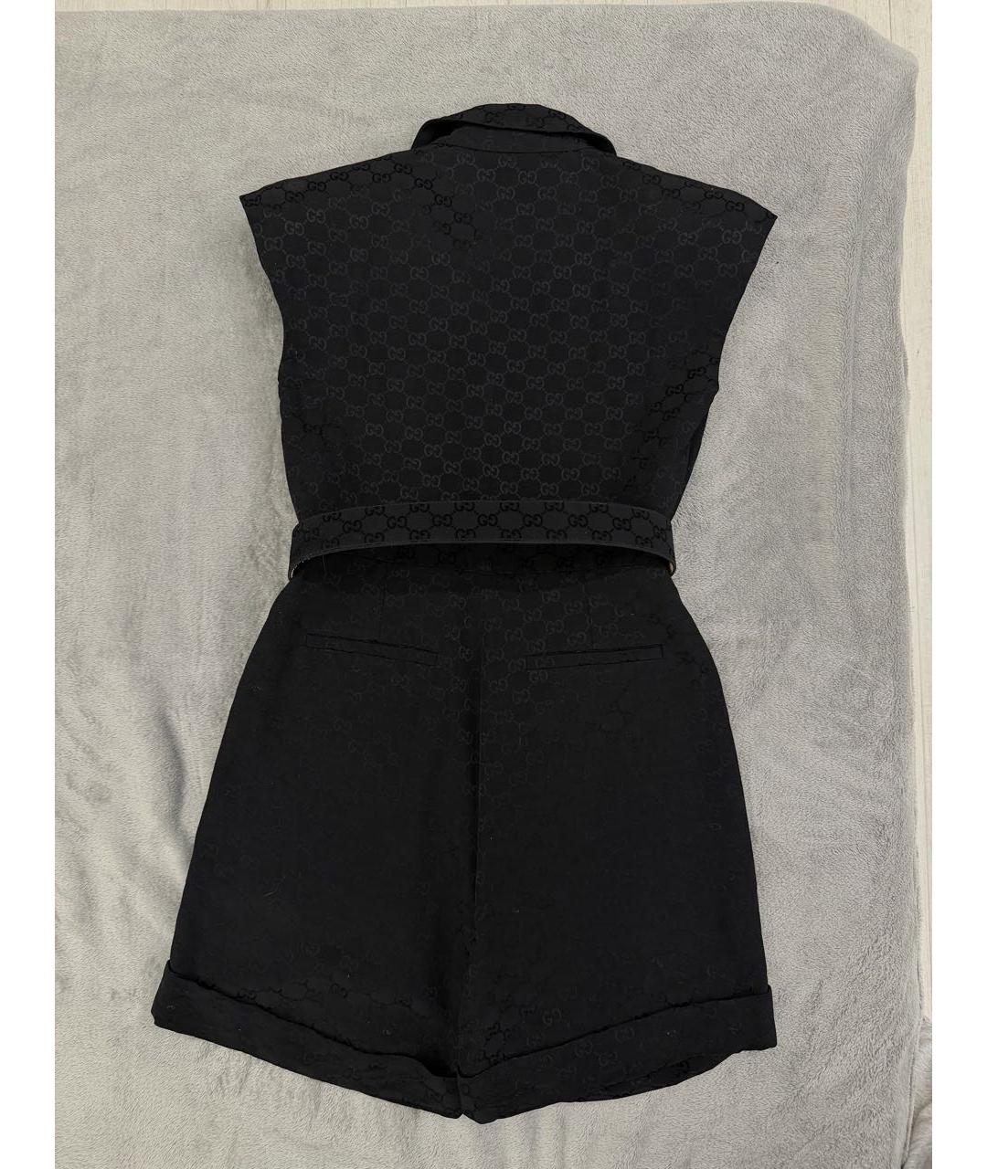 GUCCI Черный хлопковый комбинезон, фото 2