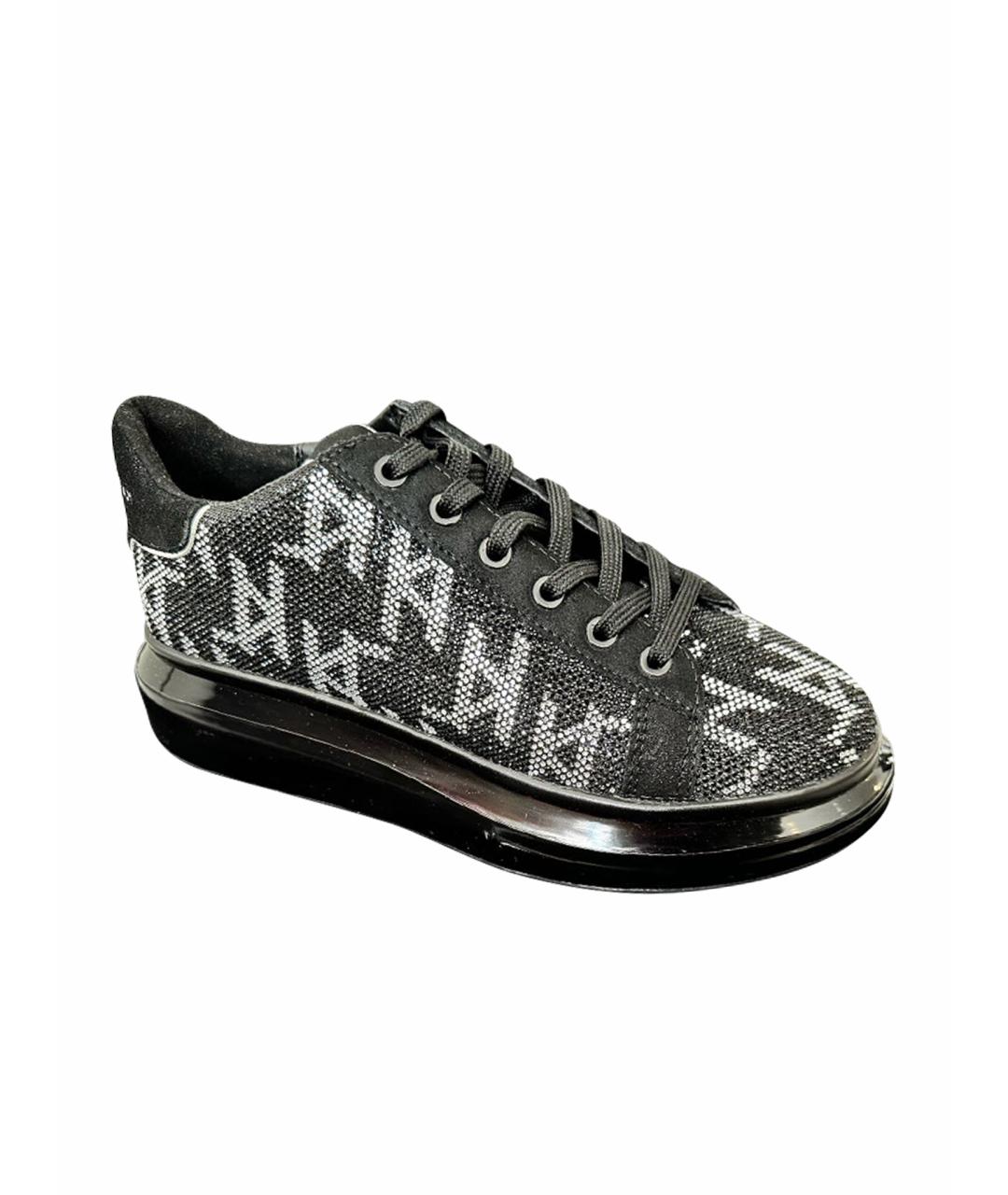 KARL LAGERFELD Черные кожаные кеды, фото 1