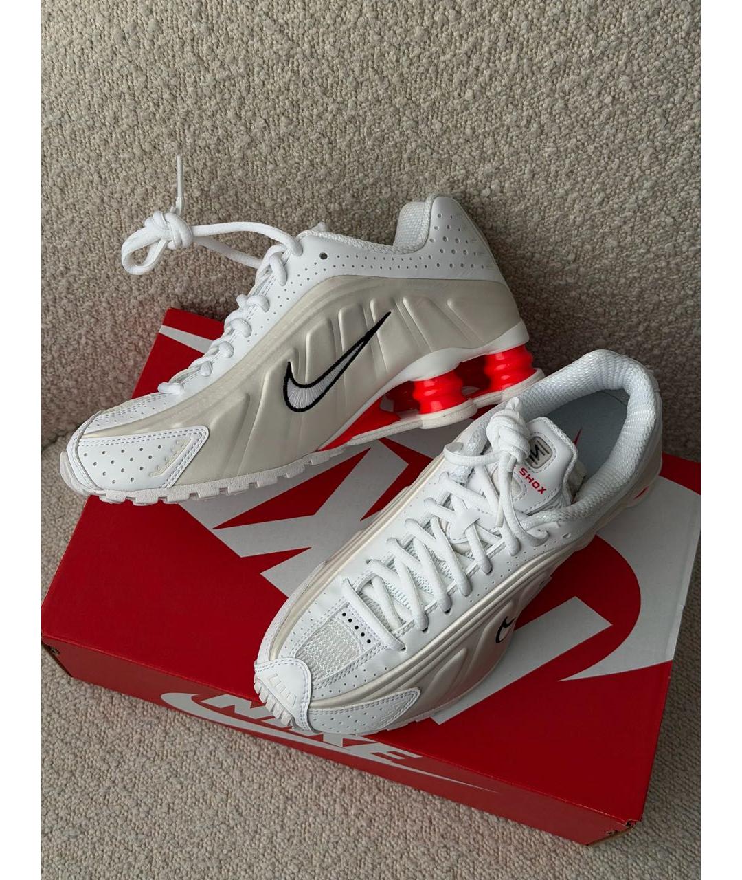 NIKE Белые кроссовки из искусственной кожи, фото 6