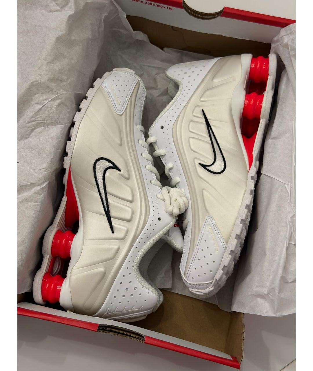 NIKE Белые кроссовки из искусственной кожи, фото 5