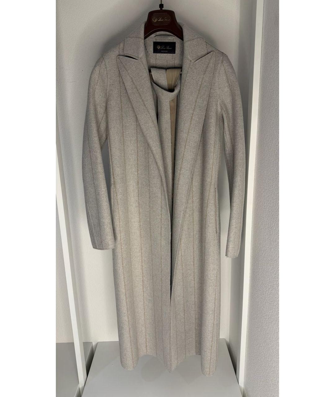 LORO PIANA Серое шерстяное пальто, фото 6