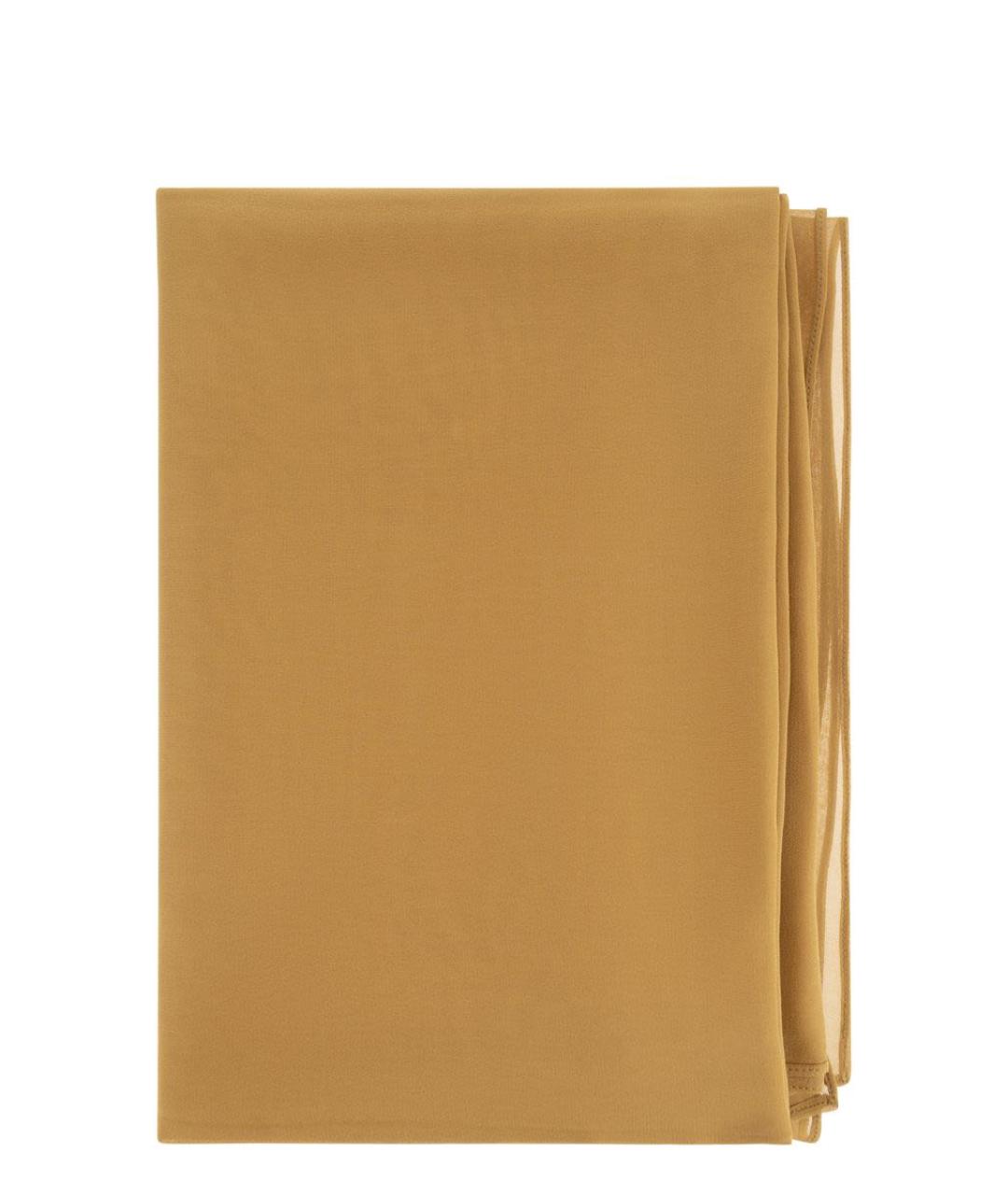 MAX MARA Бежевый шелковый шарф, фото 2