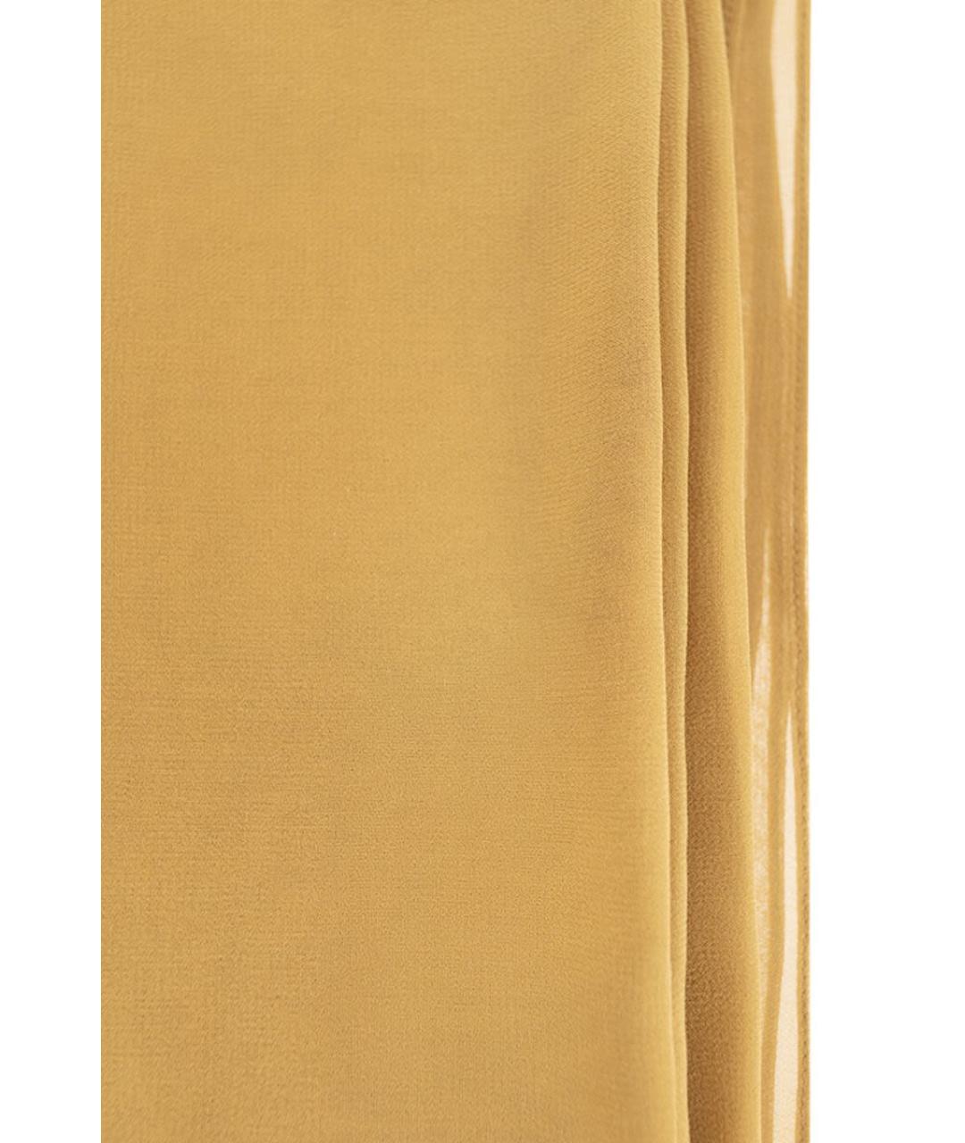 MAX MARA Бежевый шелковый шарф, фото 3