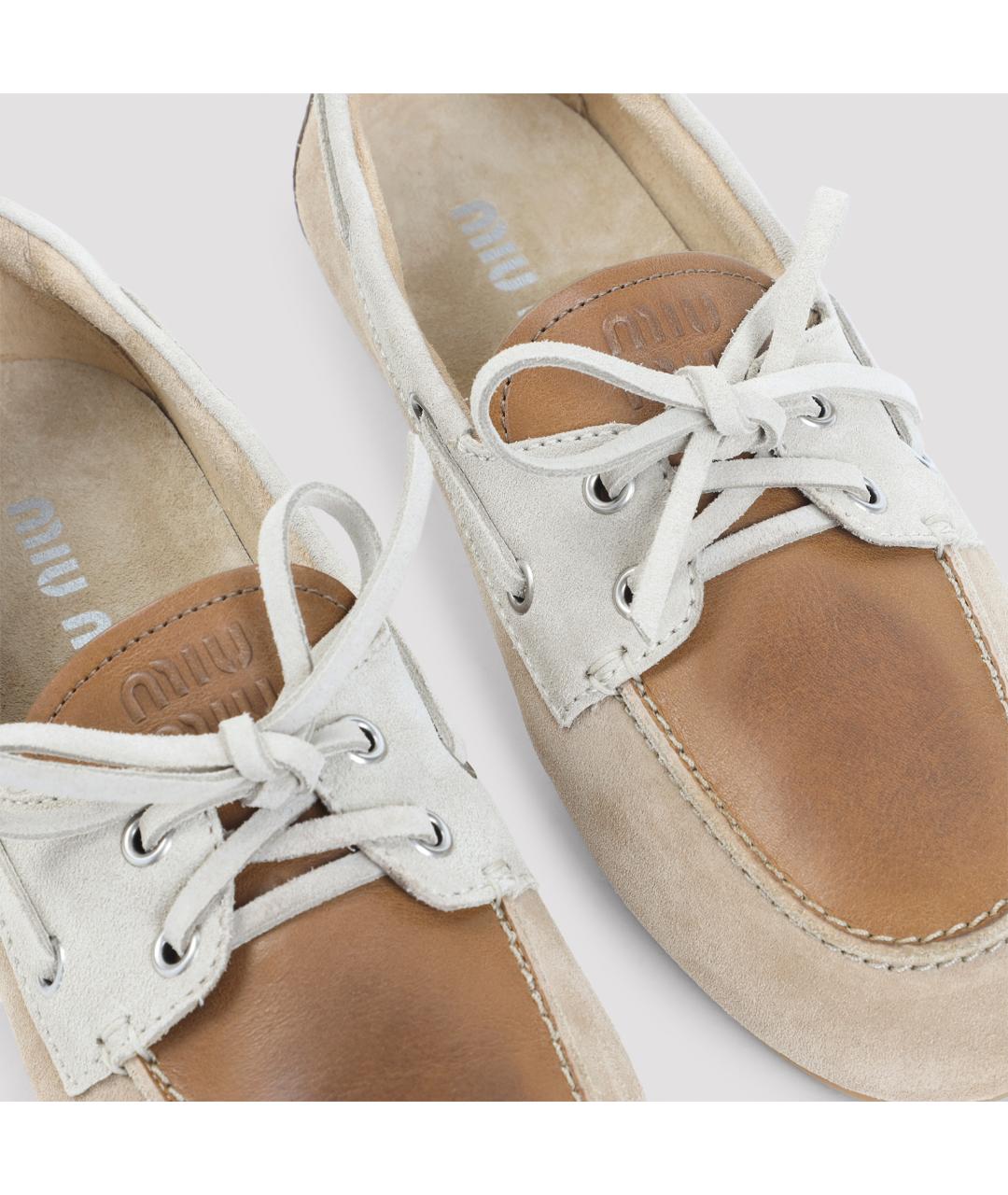 MIU MIU Мульти кожаные лоферы, фото 4