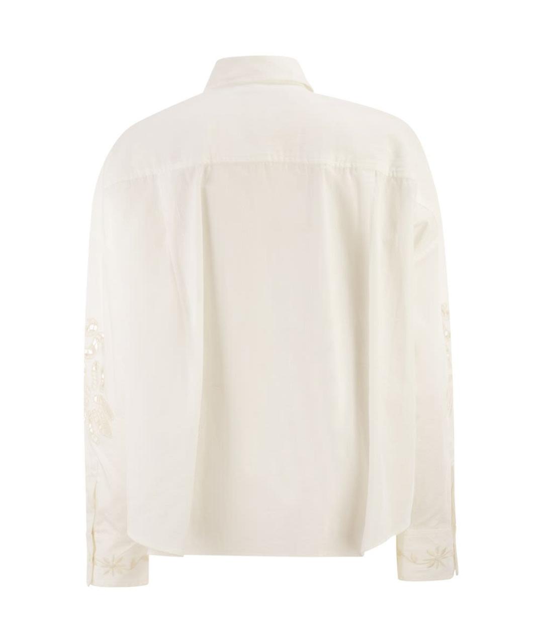 WEEKEND MAX MARA Белая хлопковая рубашка, фото 2