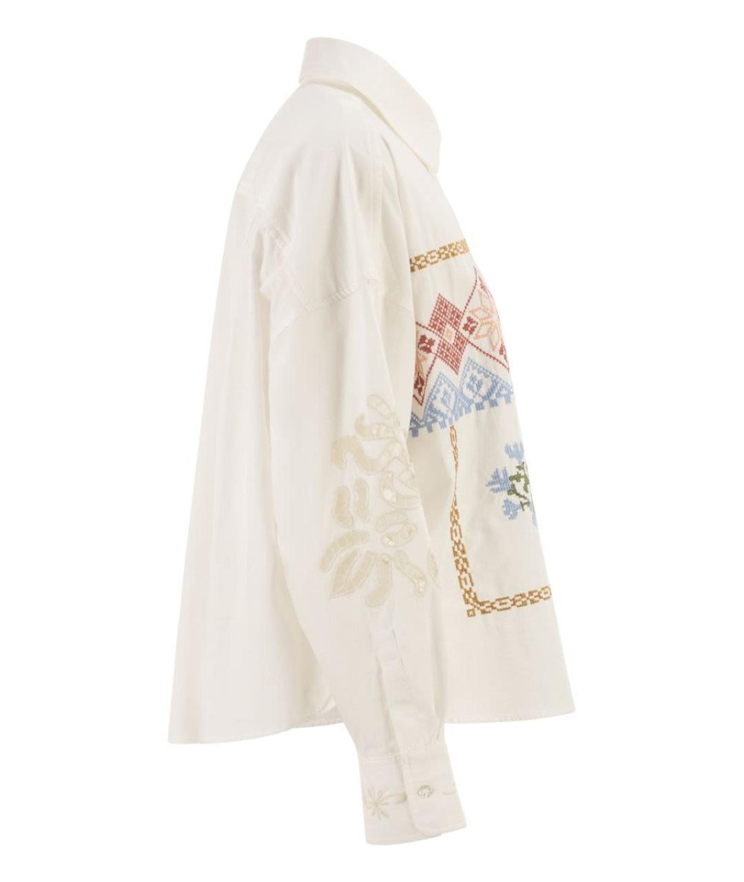 WEEKEND MAX MARA Белая хлопковая рубашка, фото 3