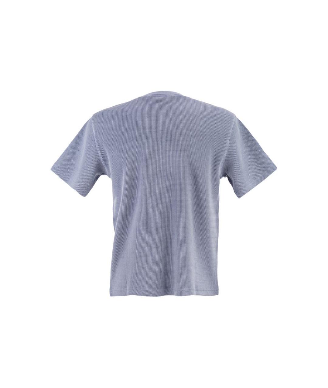 CARHARTT WIP Голубая хлопковая футболка, фото 2