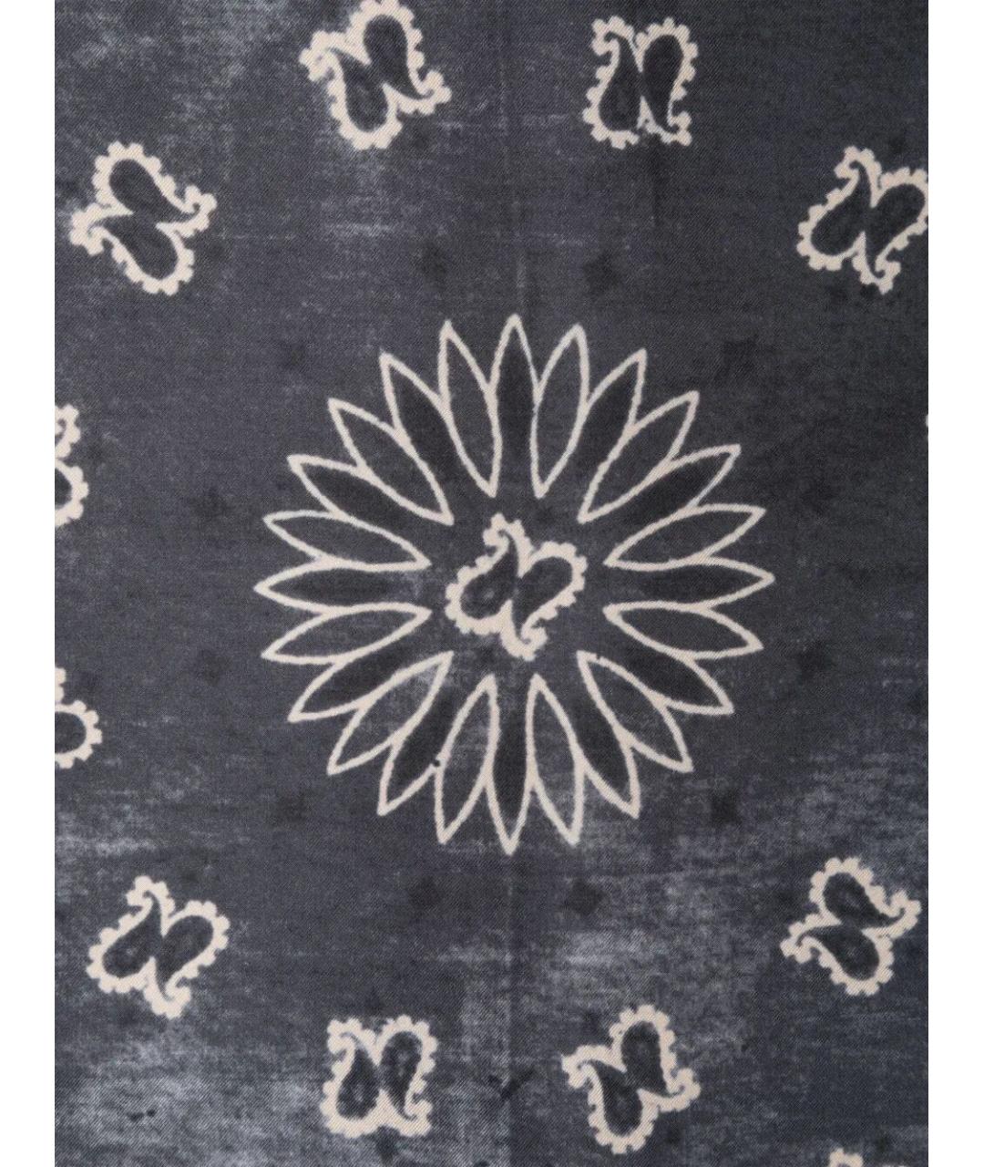 GOLDEN GOOSE DELUXE BRAND Серый шелковый шарф, фото 3