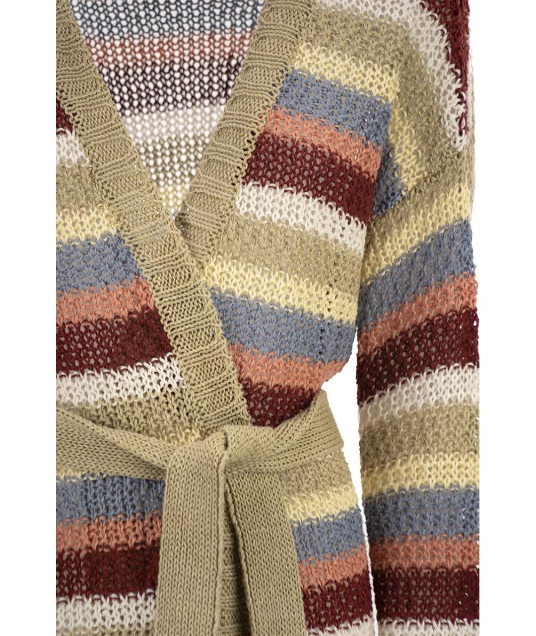 WEEKEND MAX MARA Бежевый льняной кардиган, фото 4