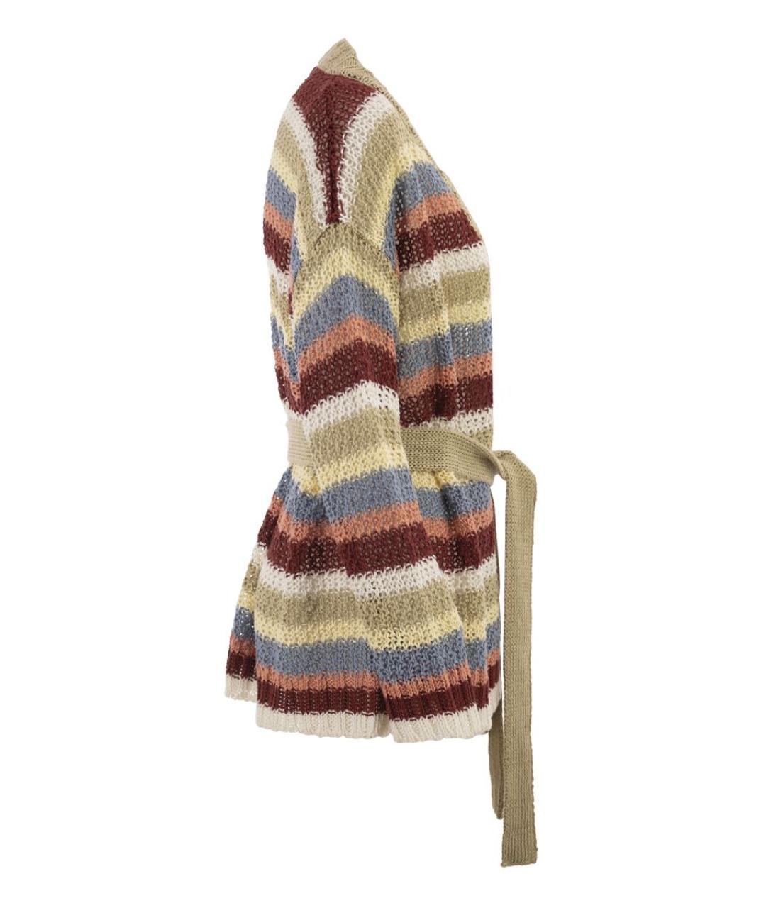 WEEKEND MAX MARA Бежевый льняной кардиган, фото 3