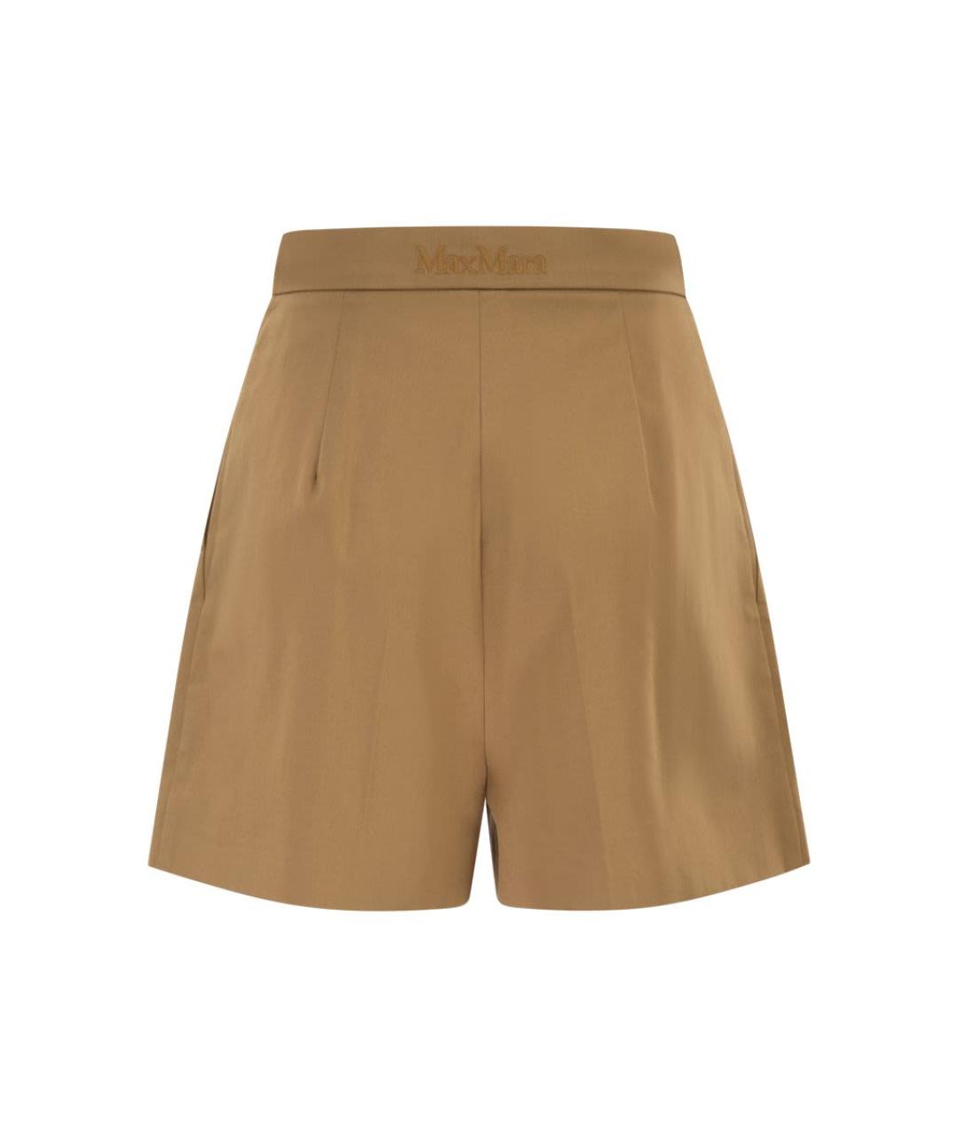 MAX MARA Бежевые хлопковые шорты, фото 2