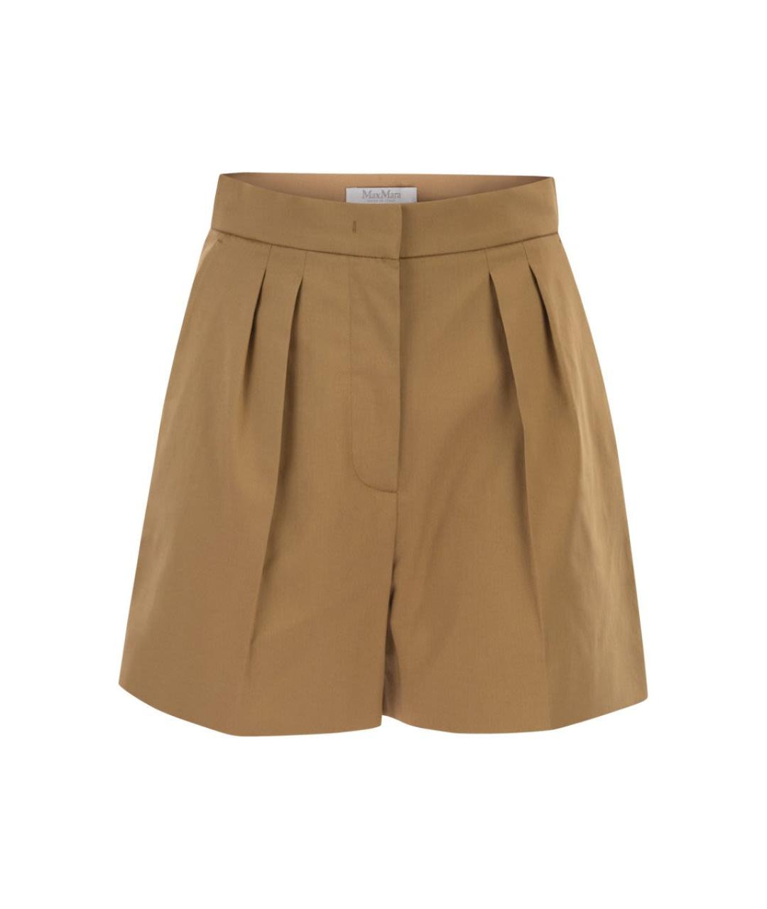 MAX MARA Бежевые хлопковые шорты, фото 1