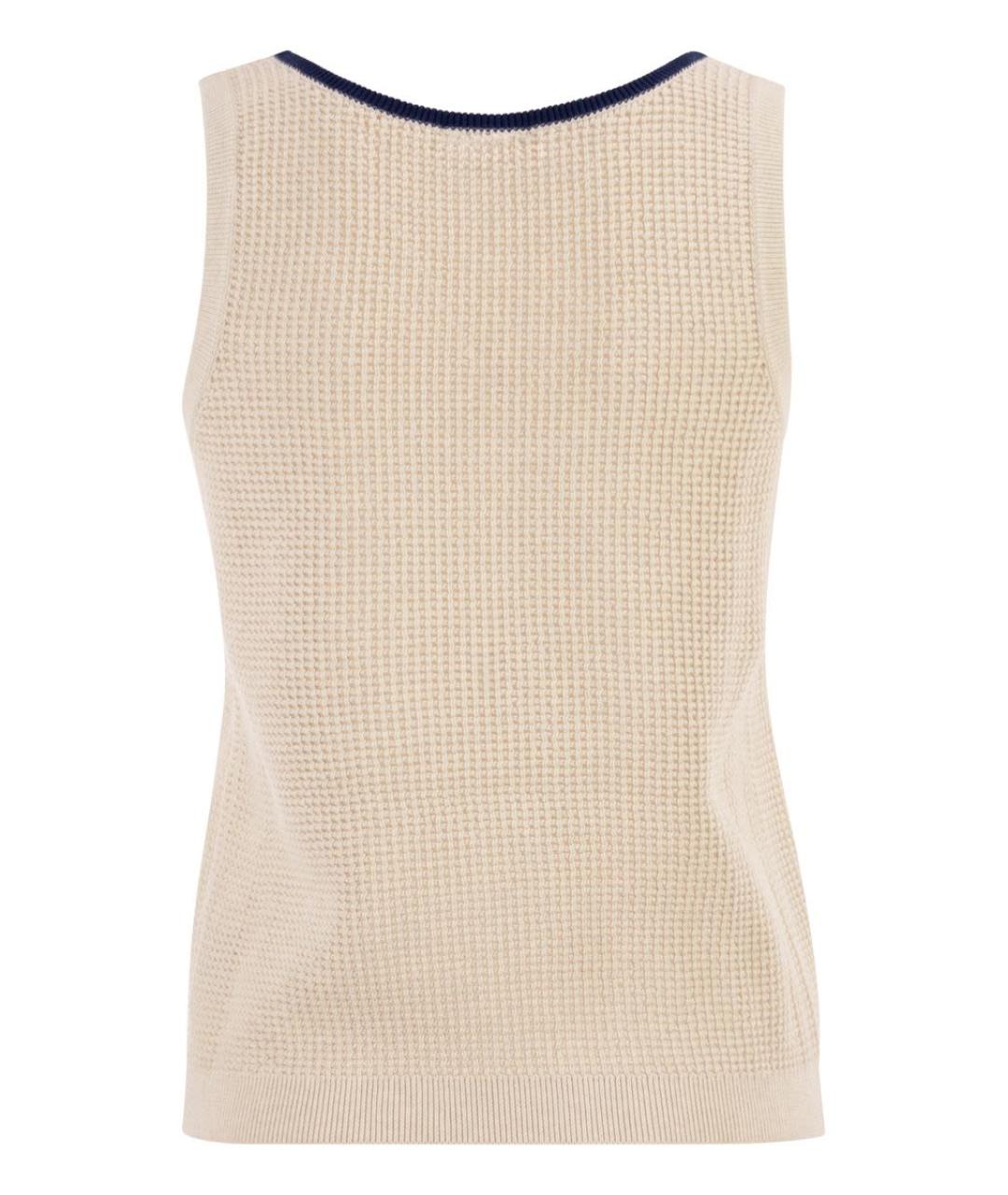 BRUNELLO CUCINELLI Белая хлопковая майка, фото 2