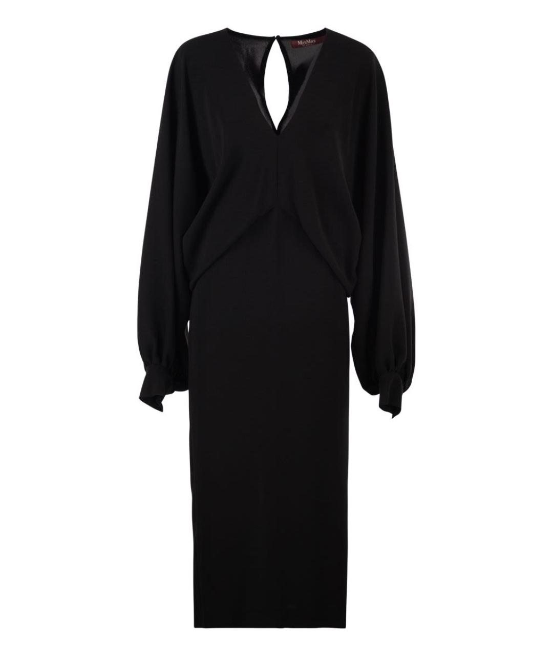 MAX MARA Черное ацетатное повседневное платье, фото 1