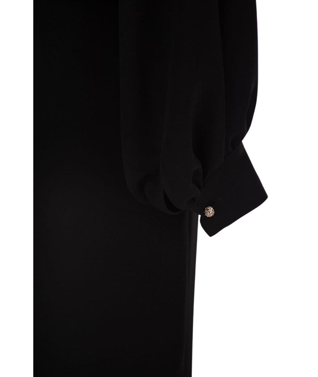 MAX MARA Черное ацетатное повседневное платье, фото 4