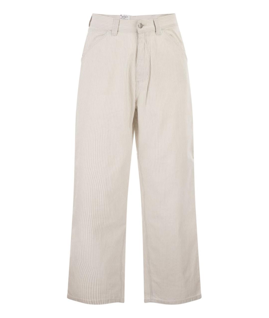 CARHARTT WIP Белые хлопковые повседневные брюки, фото 1