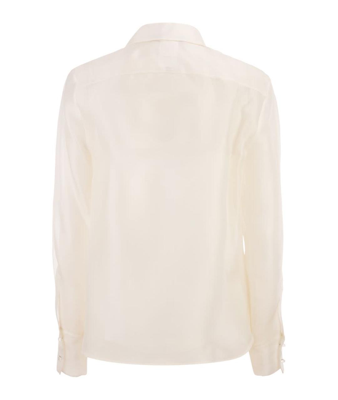 MAX MARA Белая шелковая рубашка, фото 2