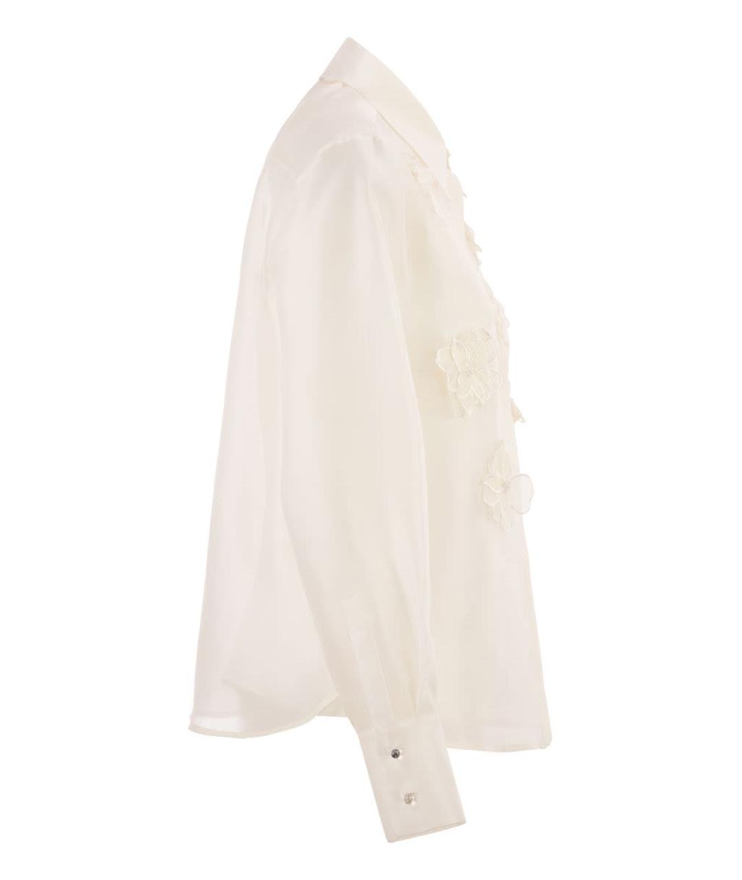 MAX MARA Белая шелковая рубашка, фото 3