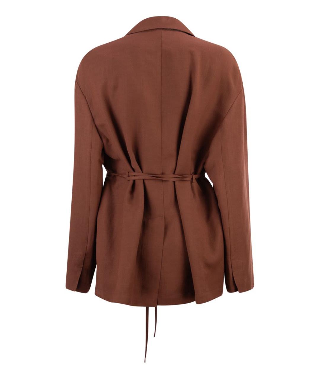 BRUNELLO CUCINELLI Коричневый вискозный жакет/пиджак, фото 2