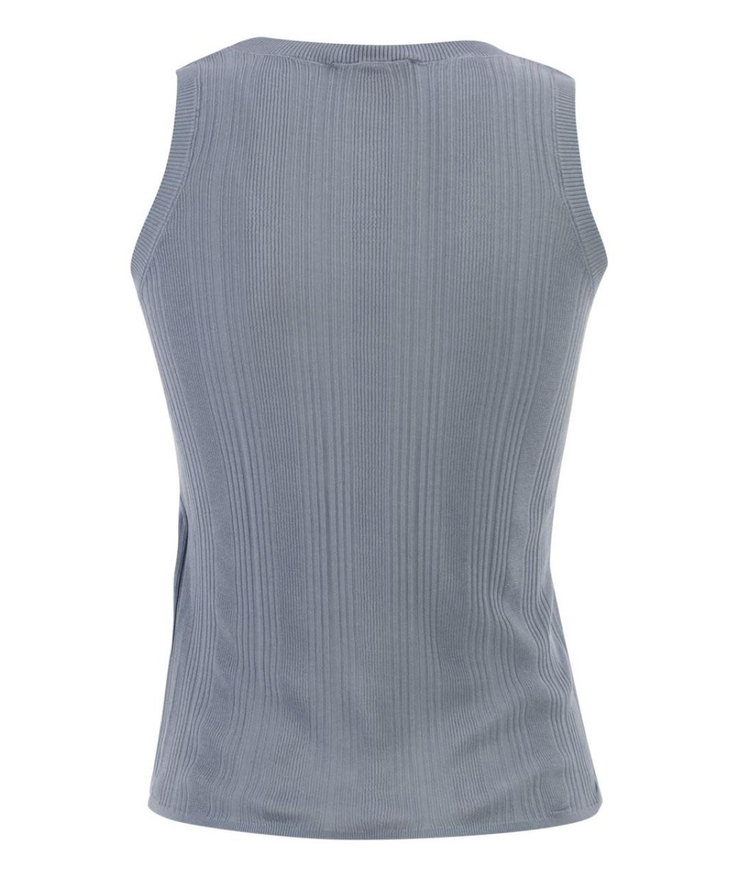 WEEKEND MAX MARA Голубая вискозная майка, фото 2