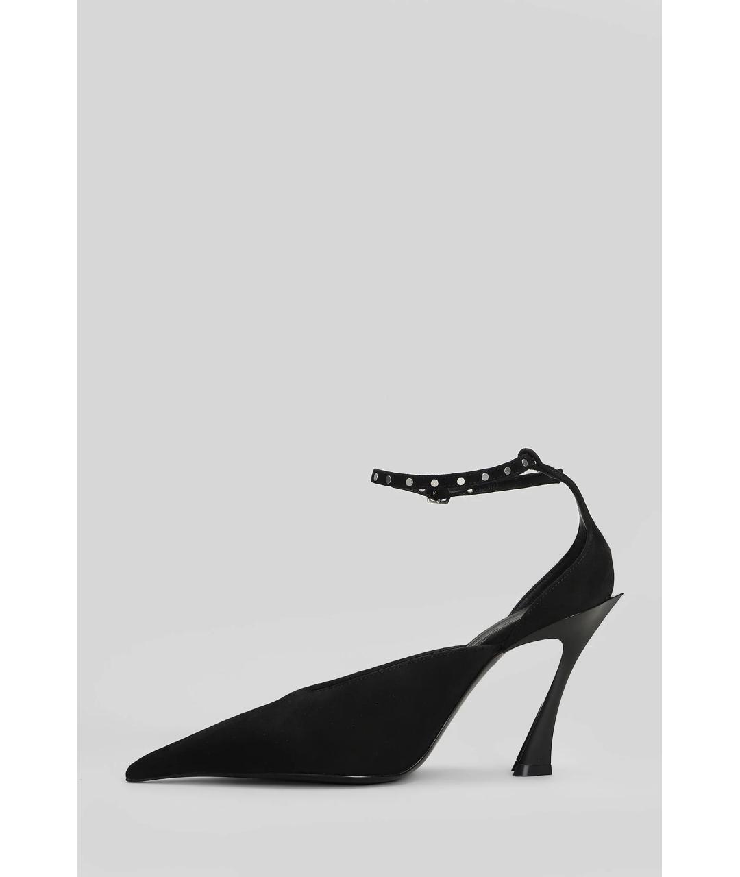 MUGLER Черные замшевые туфли, фото 8