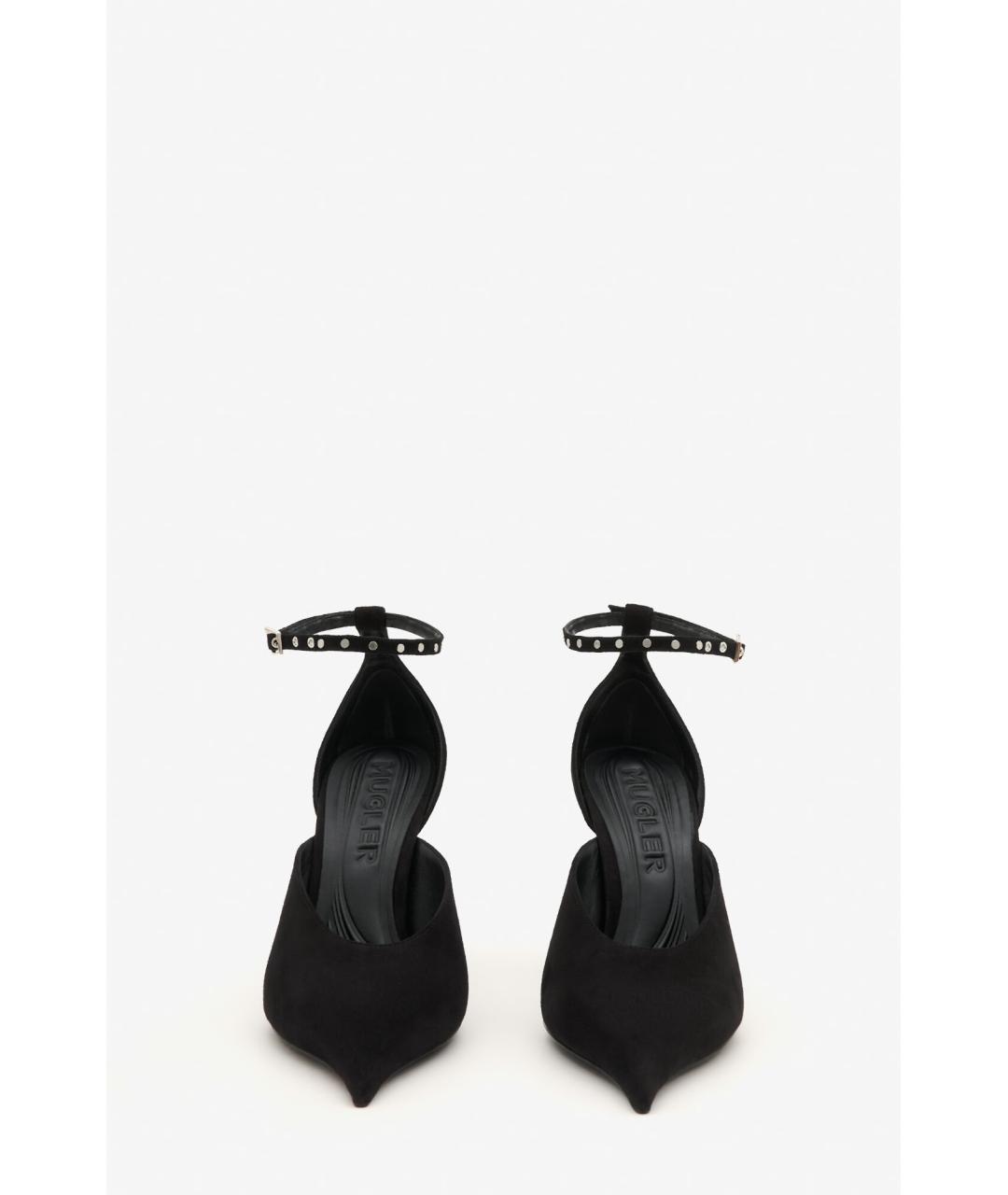MUGLER Черные замшевые туфли, фото 4