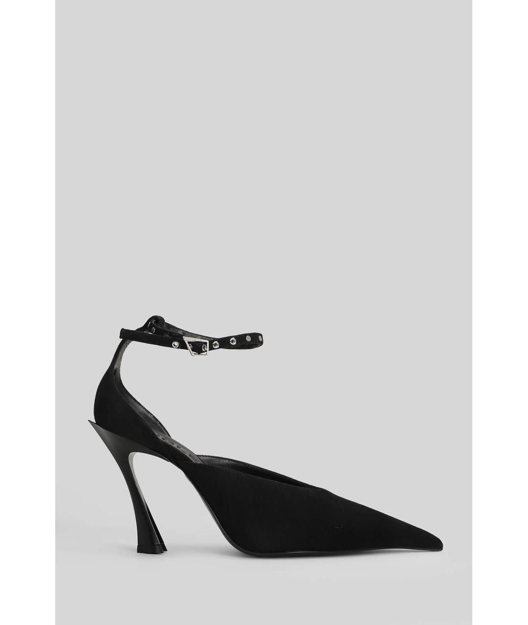 MUGLER Черные замшевые туфли, фото 6